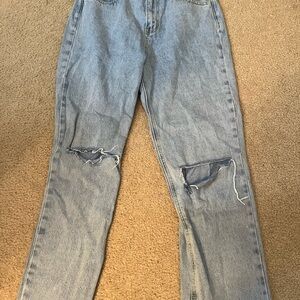 Women’s Princess Polly Ripped Light Blue Jeans Jeans Size 8